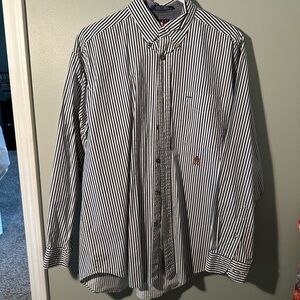 Tommy Hilfiger Black and White Casual Button Down Shirt